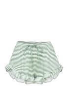 Short Velours Ruffle Stripe Green Hunkemöller