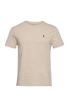 Custom Slim Fit Jersey Crewneck T-Shirt Beige Polo Ralph Lauren