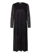 Vizalma V-Neck L/S Midi Dress/R Black Vila