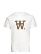 Wwace Big Logo & Badge T-Shirt White Double A By Wood Wood