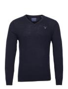 Md. Extrafine Lambswool V-Neck Navy GANT