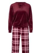 Velvet Pyjama Set Burgundy Hunkemöller