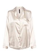 Satin Long-Sleeved Jacket White Hunkemöller