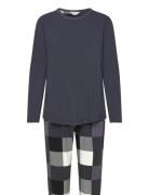 Bamboo Long Sleeve Pyjamas Navy Lady Avenue