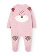 Velour Play Suit For Baby Girl -Bci Pink Boboli