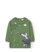 Knitwear Dress For Baby Girl -Bci Green Boboli