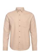 Reg Herringb Flannel Shirt Beige GANT