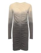 Flow Gather Short Dress - Isja Beige Rabens Sal R