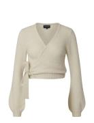 Cecilia Alpaca Blend Wrap Sweater Cream Lexington Clothing