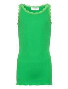 Rkbeatha Sl Strap Lace Top Green Rosemunde Kids