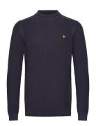 Ribbed Mock Neck Jumper Navy Lyle & Scott
