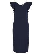 Viclara Flounce Sleeve Midi Dress/Dc Navy Vila