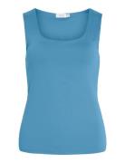 Vikenza U-Neck S/L Tank Top Rev - Noos Blue Vila