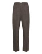 Reece Check Pleated Suit Pants 2.0 Brown Les Deux