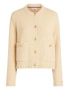 Textured Gold Button Lady Jacket Cream Tommy Hilfiger