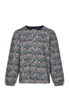 Blouse In Liberty Fabric Navy Huttelihut