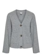 Yasemilie Ls Cardigan Knit S. Noos Grey YAS