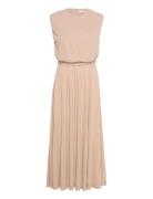 Long Midi Length Dress Beige IVY OAK