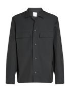 Cotton Blend Overshirt Black Calvin Klein