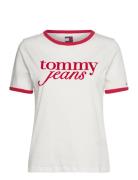 Tjw Rlx Script Ringer Tee White Tommy Jeans