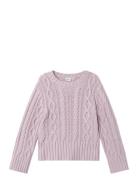 Nkftanna O-Neck Ls Loose Knit Purple Name It