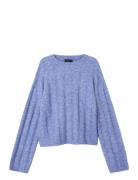 Nlfbride Ls Short Knit Blue LMTD