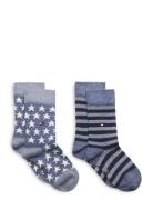 Th Kids Sock 2P Stars And Stripes Blue Tommy Hilfiger