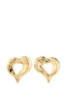 Tide Recycled Heart Earrings Gold Pilgrim