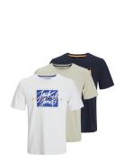 Jjcolton Tee Ss Crew Neck 3Pk Mp White Jack & J S