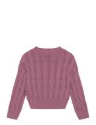 Braided Knitted Sweater Pink Mango