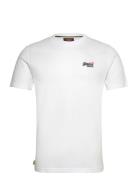 Essential Contrast Emb Tee White Superdry