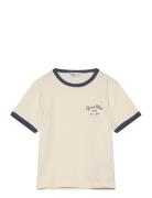 Script Logo Slim Top Cream GANT