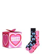 2-Pack Valentine’s Socks Gift Set Pink Happy Socks