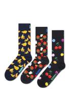 3-Pack Classic Banana Socks Navy Happy Socks