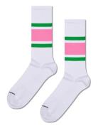 Simple Stripe Sneaker Sock White Happy Socks