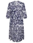 Carmilana 3/4 Dress Wvn Navy ONLY Carmakoma