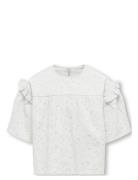 Kogdaisy S/S Emb Anglaise Shirt Wvn White Kids Only