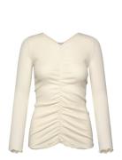 Rwbalta Ls Elastic T-Shirt White Rosemunde