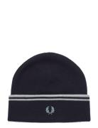 Twin Tipped Merino Wool Beanie Navy Fred Perry