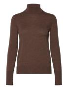 Mmrelena Highneck Knit Brown MOS MOSH