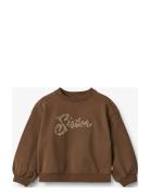 Sweatshirt L/S Embroidery Eliza Brown Wheat