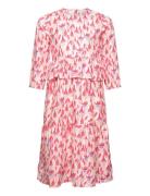 Fuchsia Aop Woven Frill Dress Pink Mini Rodini