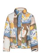 Abstract Team Time Printed Quilted Jacket Patterned Bobo Choses