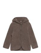 Jacket Ears Wool Fleece Brown Huttelihut