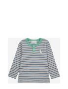 Baby Stripes Waffle Butt D T- Shirt Blue Bobo Choses