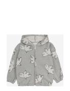 Freedom Bird All Over Zipped Hoodie Grey Bobo Choses