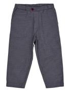 Check Pant W. Fake Fly Navy Copenhagen Colors