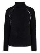 Mmzora Bead Highneck Knit Black MOS MOSH