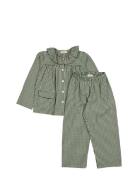 Pajama Frill Set Green MarMar Copenhagen