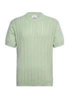 Knitted S/S O-Neck Tee Green Lindbergh